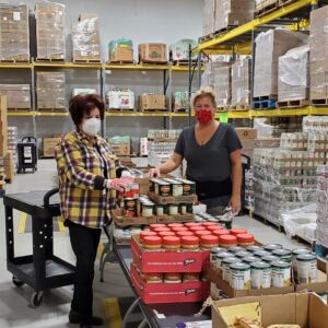 Food Program Organizing food at warehouse