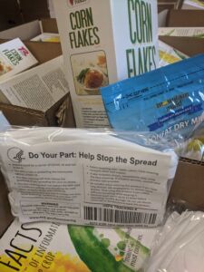 Mask distribution at FiveCAP food distribution 2021 Mask and food support